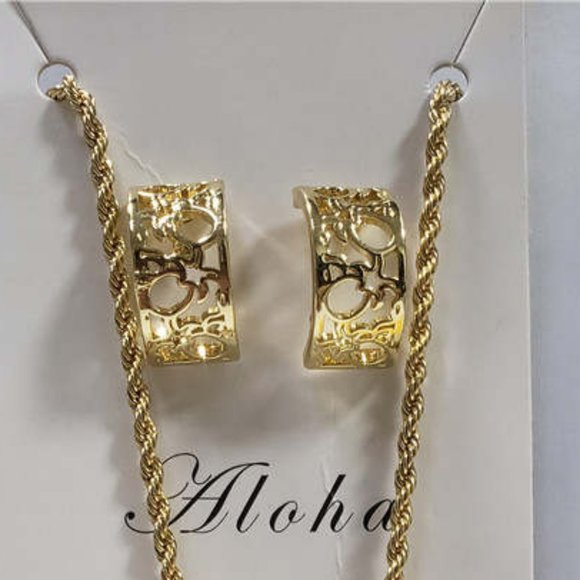 Hawaiian Pineapple Jewelry Set - Picture 3 of 4